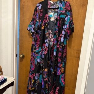 16. Johnny Was Colorful Floral Maxi kimono